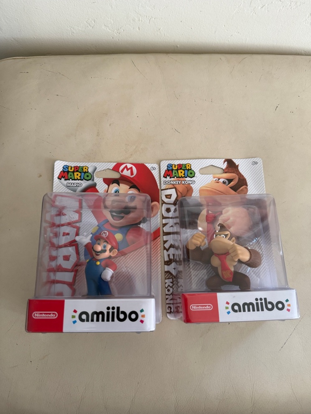 Nintendo Amiibo Mario (Red & Blue) and Donkey Kong (Brown) Twin Pack
